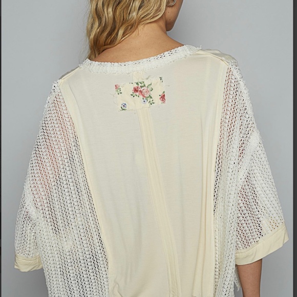 POL Cream Floral Patchwork Blouse - Picture 3 of 4